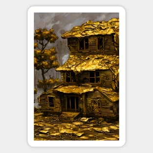 Decrepit House of Gold Magnet